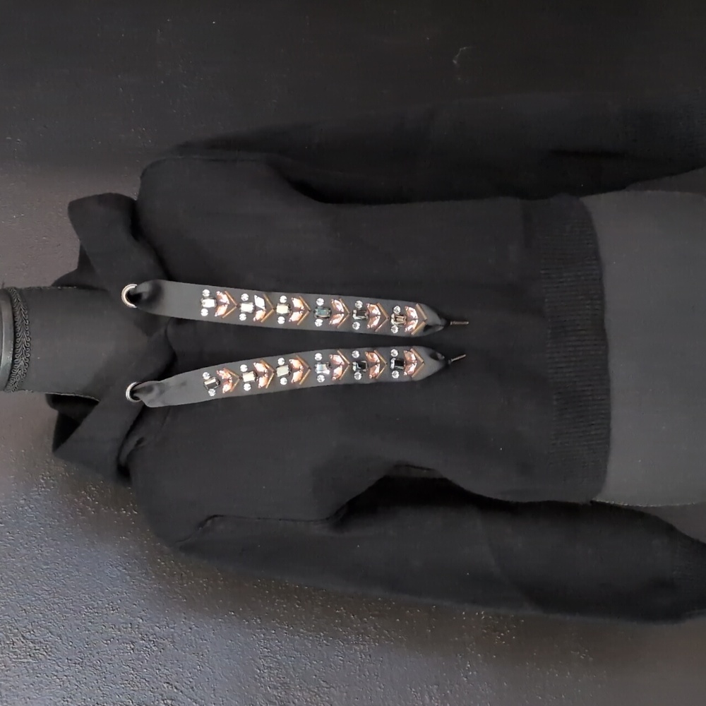 Zara Black Knit Sweater Hoodie